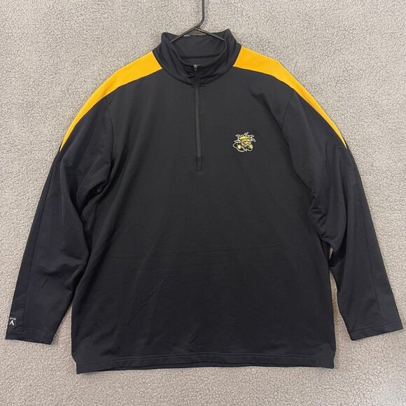 Wichita State Shockers Antigua Quarter 1/4 Zip Sweater Men’s XL Black Jacket‎ - Picture 1 of 12